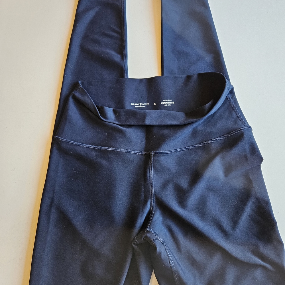 Old Navy PowerSoft Navy High-Rise Leggings